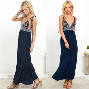 Lulu's Days of Sunlight Embroidered Maxi Medium